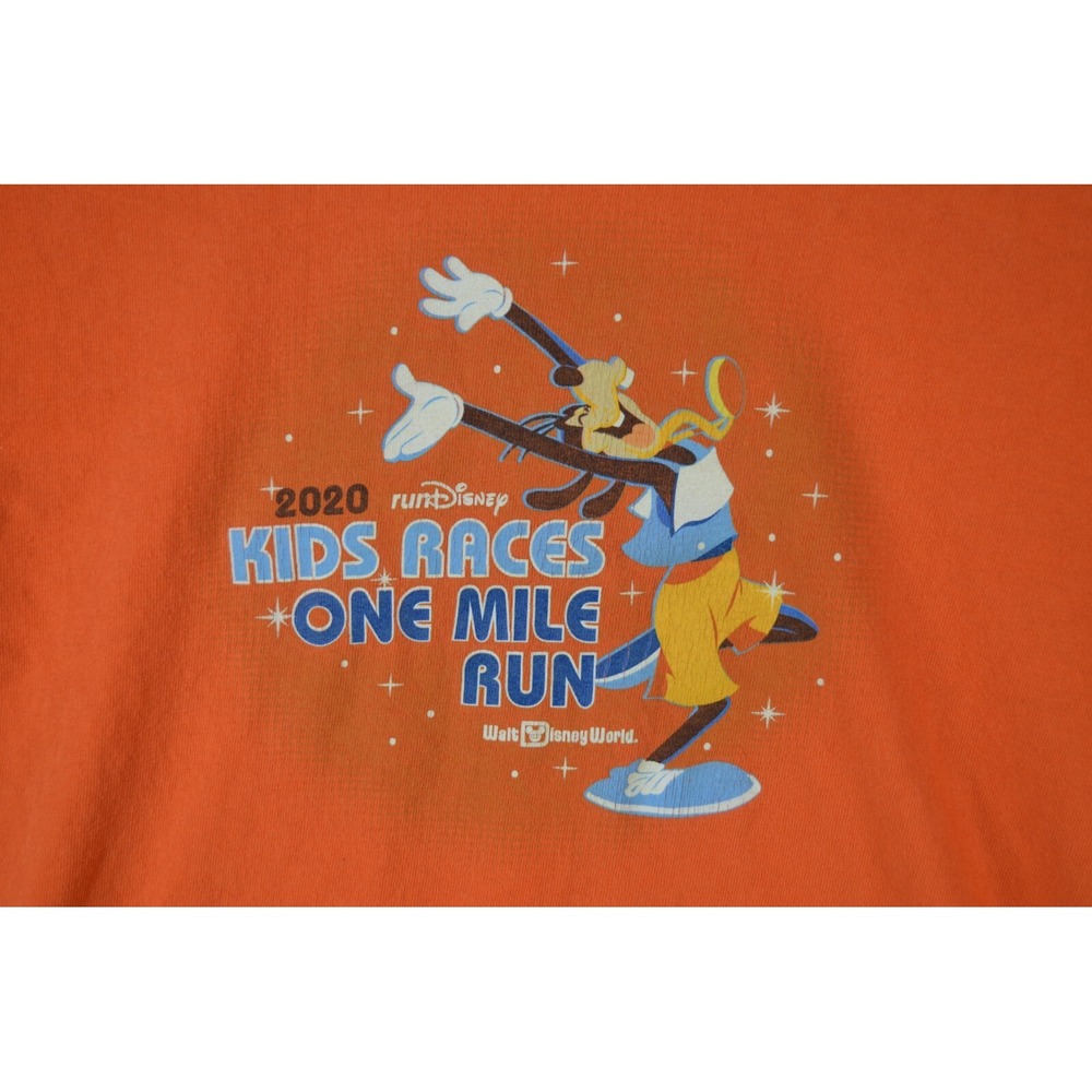 Disney Kids‎ Races Shirt Youth Large Orange Run Disney Graphic 2020 One Mile Run - Picture 5 of 13